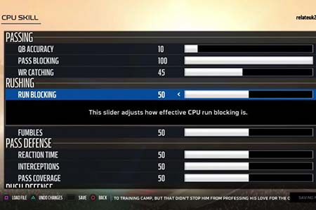 Madden 18 AI Player Settings